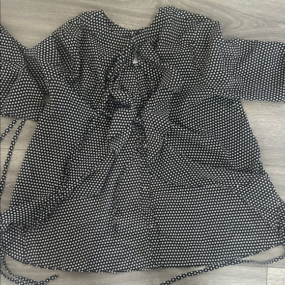 Robert Rodriguez Black and White Star Pattern Open Back Top - Picture 4 of 11